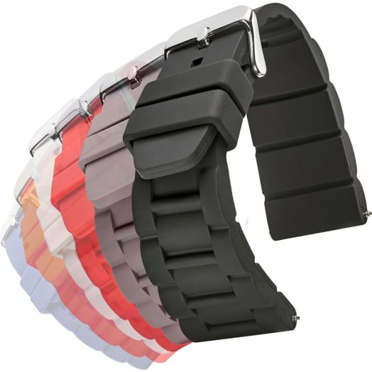 ALPINE Sporty Premium Silicone Adjustable Watch Band - Replacement Rubber Watch Bands for Women & Men - Multi-purpose Waterproof Watch Straps - Compatible with Regular & Smart Watch Bands