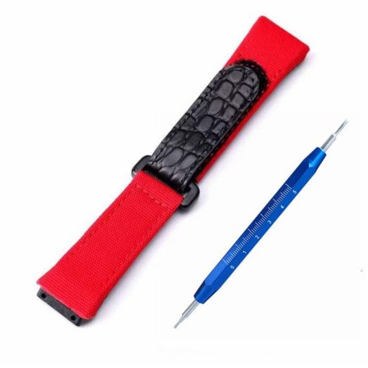 Kevisae 25mm Nylon Watch Band/Canvas Watch Strap Compatible with Richard Mille RM50/53 Watch strap- Richard Mille Watch Band Strap