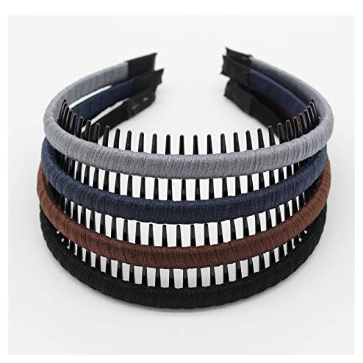 JOBAND Fashion hair Accessories Hair band headbands for women/Girls Non-slip hairband Comfy Hair Hoop Resin teeth Comb (4 Colors)