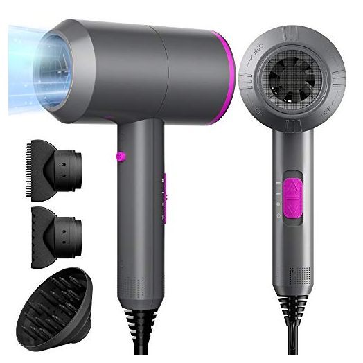 Fezax Ionic Hair Dryer 2000W Salon Performance AC Motor Styling Tool / Hair Dryer Professional Blow Dryer Negative Ion Fast Drying for Hair Care 3 Heating / 2 Speed / Cold, for Home Travel Hotel