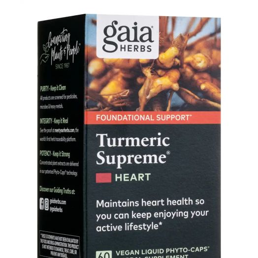 Gaia Herbs Turmeric Supreme: Heart - 60 Vegetarian Liquid Phyto-Caps