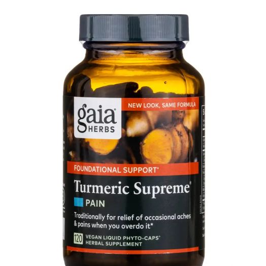Gaia Herbs Turmeric Supreme: Pain - 120 Vegan Liquid Phyto-Caps