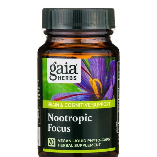 Gaia Herbs Nootropic Focus - 20 Vegan Liquid Phyto-Caps