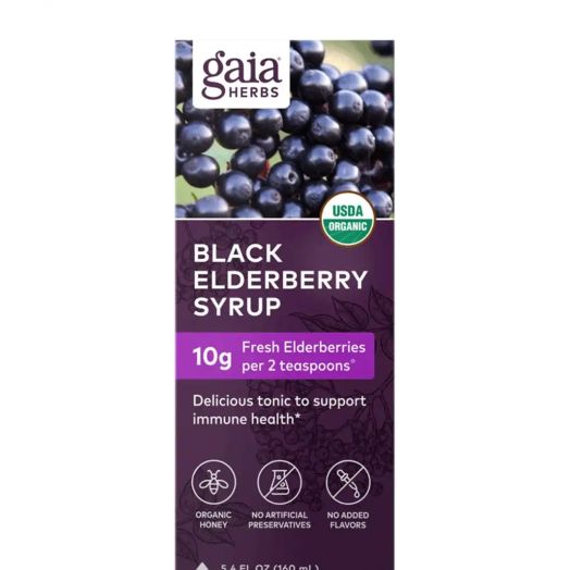 Gaia Herbs Black Elderberry Syrup   - 5.4 fl. oz (160 ml)