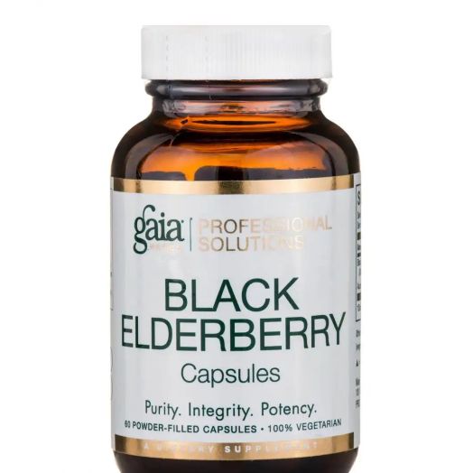 Gaia Herbs Professional Solutions Black Elderberry - 60 Powder-Filled Capsules