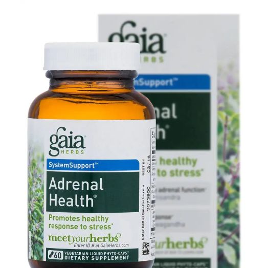 Gaia Herbs Adrenal Health Daily Support - 60 Vegan Liquid Phyto-Caps