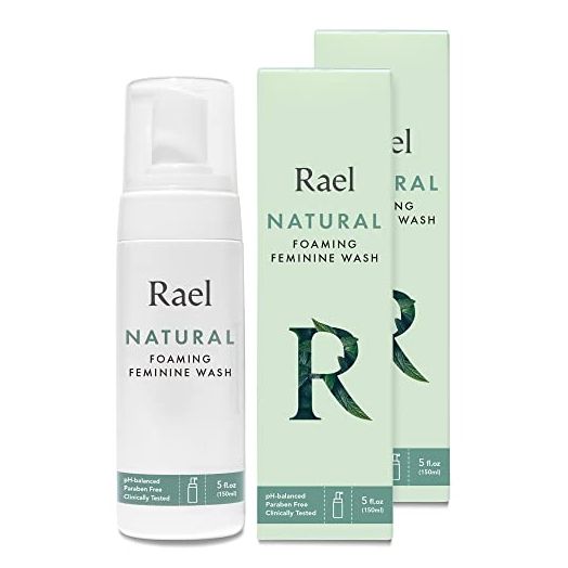 Rael Natural Feminine Cleansing Wash - Gentle Foaming Intimate Wash, pH-Balanced, Sensitive Skin, Unscented, Daily Cleansing Wash, Natural Ingredients (5oz, 2Pack)