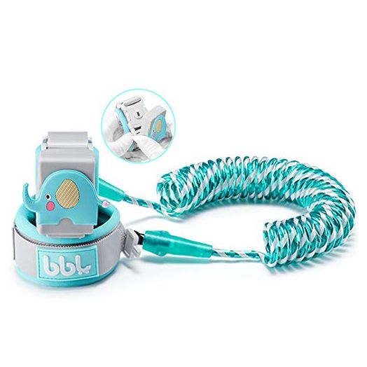 Anti Lost Wrist Link, WSZCML Toddler Safety Leash with Key Lock, Reflective Child Walking Harness Rope Leash for Kids/Babies, (Cyan 2M/6.56 ft)