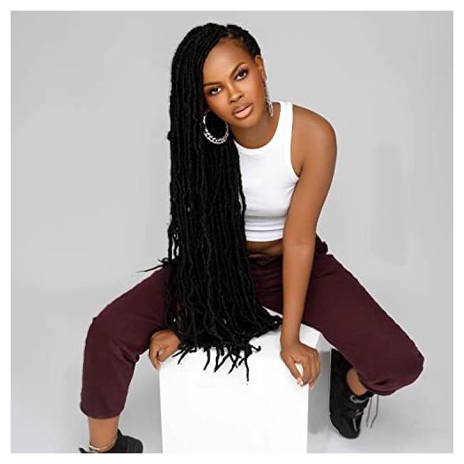 30 Inch Soft Locs 6 Packs Long Black New Faux Locs Whole Strands Crochet Hair (30 Inch (Pack of 6), 1B)