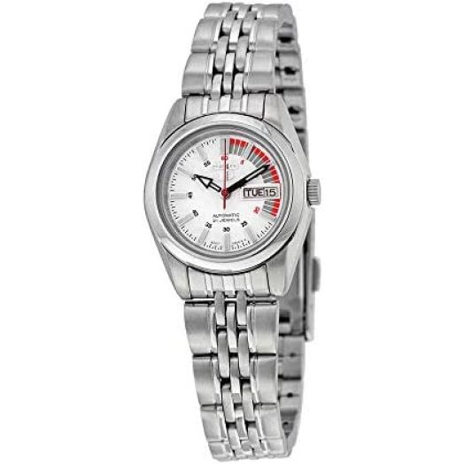 Seiko 5 Automatic White Dial Stainless Steel Ladies Watch SYMA41