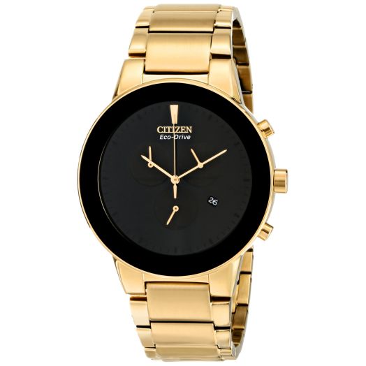 Citizen Men's AT2242-55E Axiom Eco-Drive Gold-Tone Bracelet Watch