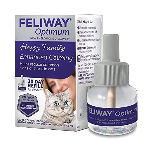 FELIWAY Optimum Cat, Enhanced Calming Pheromone Diffuser, 30 Day Refill