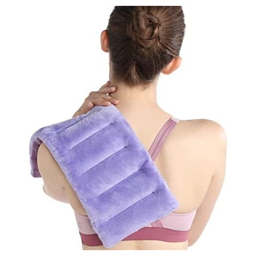 SuzziPad Microwave Heating Pad for Pain Relief, 8 x 17" Multipurpose Heating Pads for Cramps, Muscle Ache, Joints, Neck Shoulder, Heating Pad Microwavable Heat Pack Moist Heat, Warm Compress, Purple