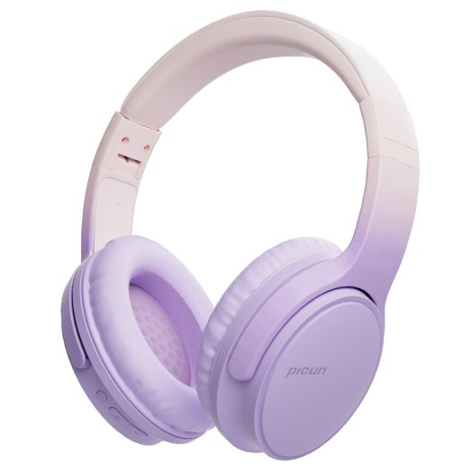 Wireless Headphones, Bluetooth Over Ear Headsets with Microphone, Hi-Fi Audio, 60H Playtime, Touch Control, Foldable Lightweight, On-Ear Headphones for Girls Women, Travel, Work, Purple