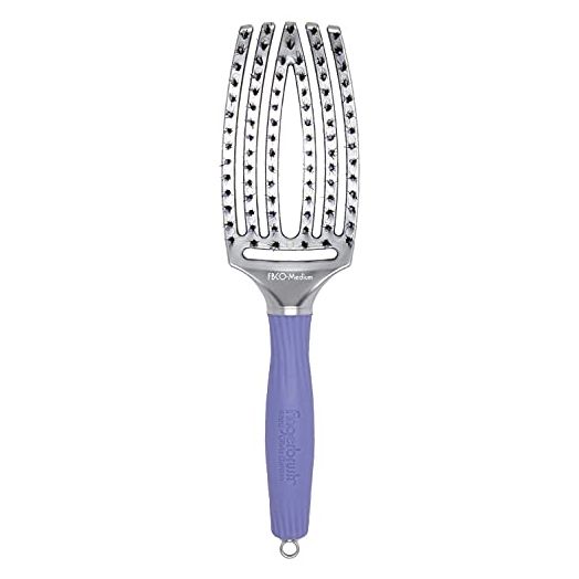 Olivia Garden FingerBrush Scalp-Hugging & Vented Combo Paddle Hair Brush (ionic & 100% boar bristles)
