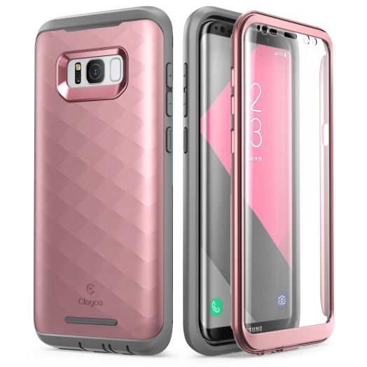 Galaxy S8 Case, Clayco [Hera Series] [Updated Version] Full-Body Rugged Case with Built-in Screen Protector for Samsung Galaxy S8 (2017 Release) (Gold)