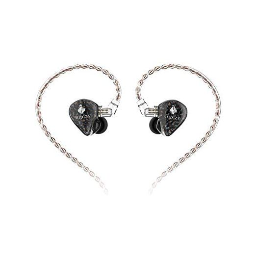 HIDIZS MS2 Hybrid Dual Drivers HiFi Earphones, 3.5mm in-Ear Monitor Headphones, Hi-Res Audio IEMs with Detachable Cable 0.78mm 2pin for Android Smartphones iPhone Audio Players Computer (Black)