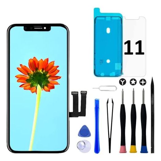 guleek for iPhone 11 Screen Replacement, 6.1" 3D Touch Screen Digitizer Display LCD Assembly Repair Tools Kit for A2111, A2223, A2221 with Waterproof Frame Adhesive and Tempered Glass