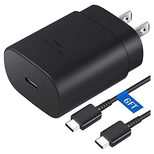 Type C Charger Fast Charging, AISNI 25W PD USB C Charger with 6FT USB C to C Cable Compatible with Samsung Galaxy S22/S22 Ultra/S22+/S21/S21Ultra/S21+/S20/S20+/S20 Ultra/Note10/Note20/plus/S10 5G