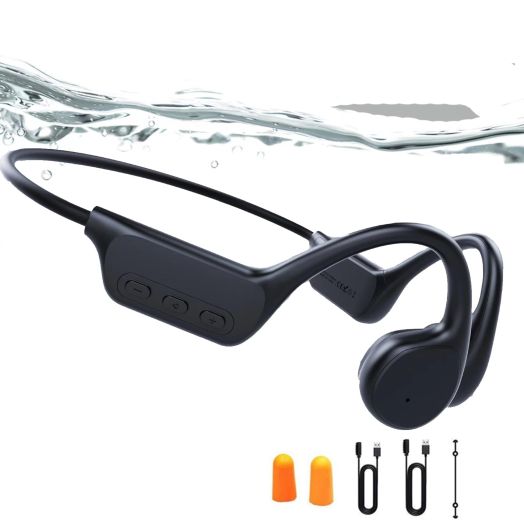 Bone Conduction Headphones, Wireless Bluetooth 5.3 Swimming IP68 Professional Waterproof Headset, Suitable for for Running, Cycling, Drving