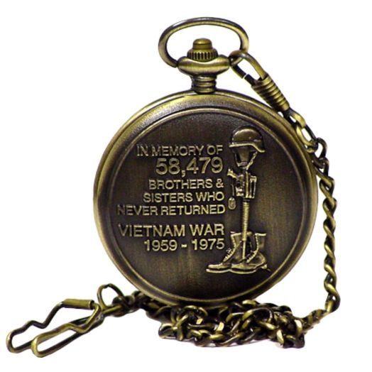 Treasure Gurus Bronze POW MIA Ornate Men's Pocket Watch