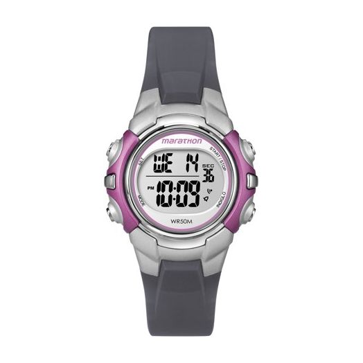 Marathon by Timex Women's Digital Mid-Size Watch, Gray Resin Strap