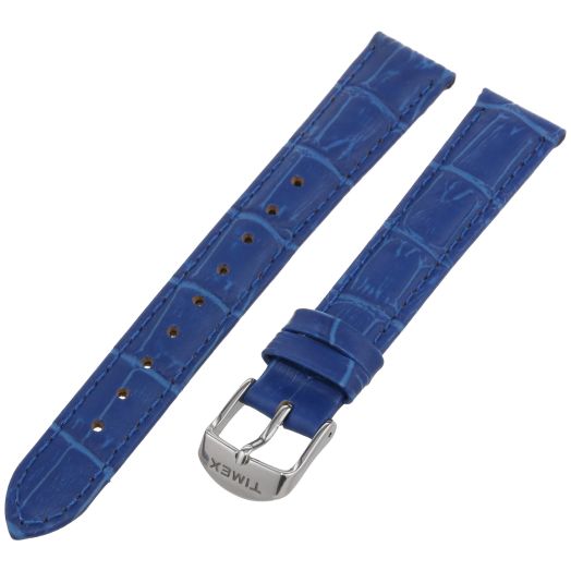 Timex T7B945 16mm Blue Croco Grain Leather Strap