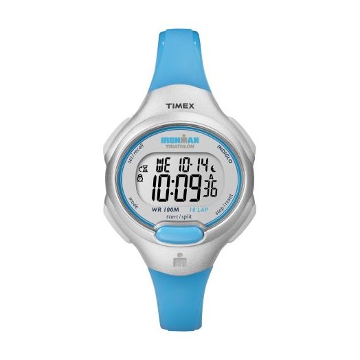Timex Women's Ironman Essential 10 Mid-Size Watch, Blue Resin Strap