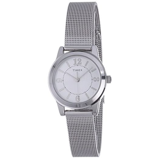 Timex Women's T2P457 Casey Dress Silver-Tone Stainless Steel Mesh Bracelet Watch