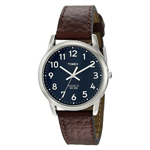 Timex Men's Easy Reader Leather Strap Watch
