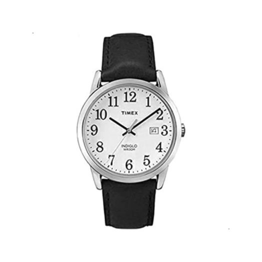 Timex TW2P75600 Mens Easy Reader Black Leather Strap Watch