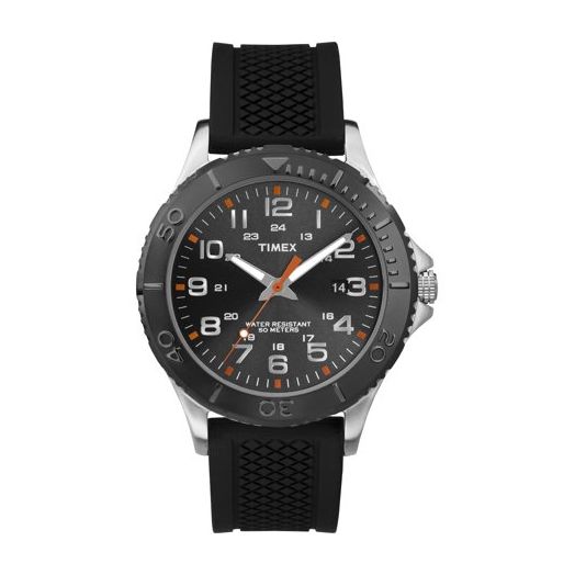 Timex Men's TW2P87200 Taft Street Black Silicone Strap Watch