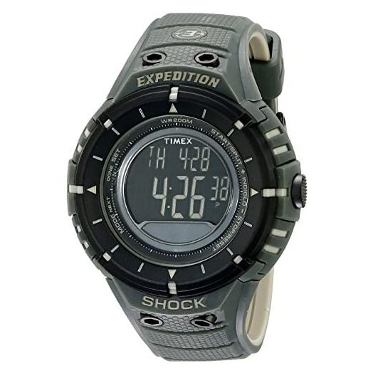 Timex Men's T49612 Expedition Shock Digital Compass Olive/Black Resin Strap Watch