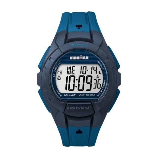 Timex Men's Ironman Essential 10 Blue/Black Watch, Resin Strap