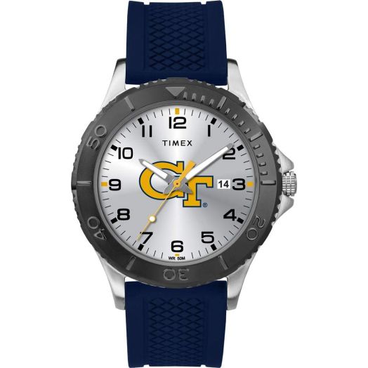Timex Tribute Men's Collegiate Gamer 42mm Watch – Georgia Tech Yellow Jackets with Navy Silicone Strap