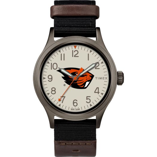 Timex Tribute Men's Collegiate Pride 40mm Watch - Oregon State Beavers with Black Fastwrap Strap
