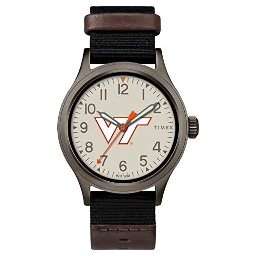 Timex Tribute Men's Collegiate Pride 40mm Watch - Virginia Tech Hokies with Black Fastwrap Strap