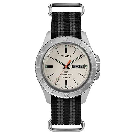 Timex Men's MS1 41mm Maritime Sport Stainless Steel Analog Quartz Nylon Strap