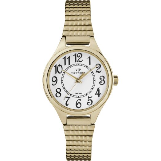 Timex Viewpoint Women's Gold-Tone Stainless Steel Expansion Band Watch - CC3D82200