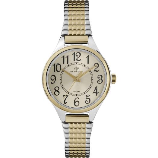Timex Viewpoint Women's Two-Tone Stainless Steel Expansion Band Watch - CC3D82500
