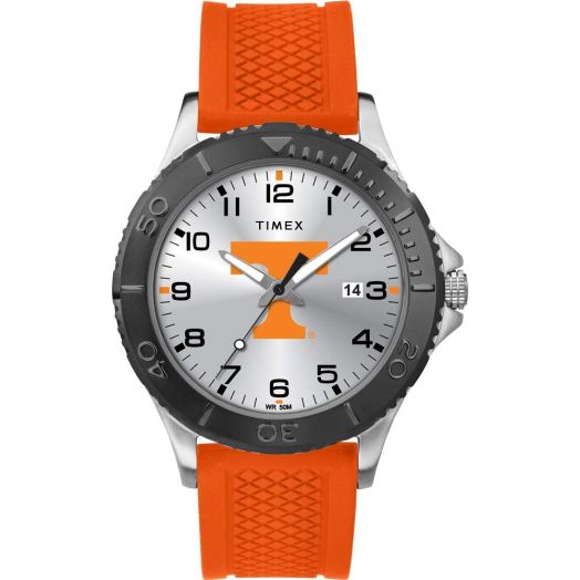 Timex Tribute Men's Collegiate Gamer 42mm Watch – Tennessee Volunteers with Orange Silicone Strap