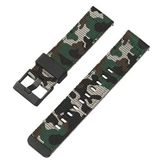 Timex 22mm Fabric Quick-Release Strap – Black Winter Camo with Black Buckle