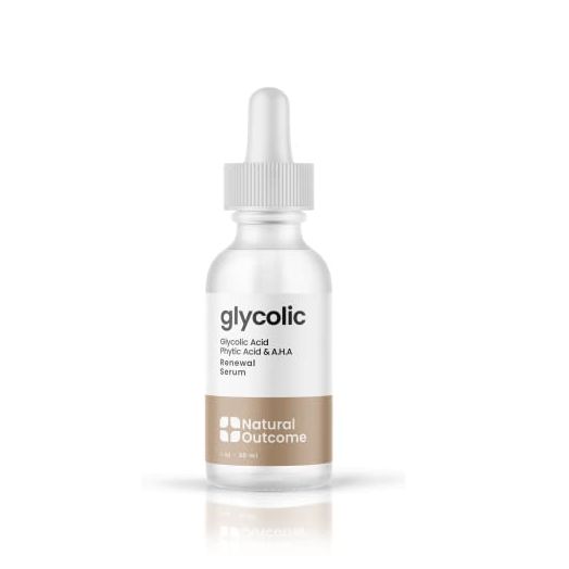 Natural Outcome Glycolic Acid / AHA 12% Renewal Serum | Anti-Aging Exfoliating Facial Serum | Increases Cell Turnover Leaving Behind Smoother Skin | Clarifies Acne and Rejuvenates Skin | 1 Oz