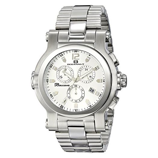 Oceanaut Men's OC0820 Baccara XL Analog Display Quartz Silver Watch