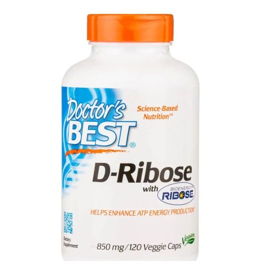 Doctor's Best D-Ribose 500 mg with BioEnergy Ribose - 120 Veggie Capsules