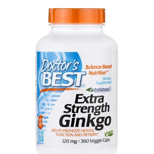 Doctor's Best Extra Strength Ginkgo 120 mg - 360 Veggie Capsules