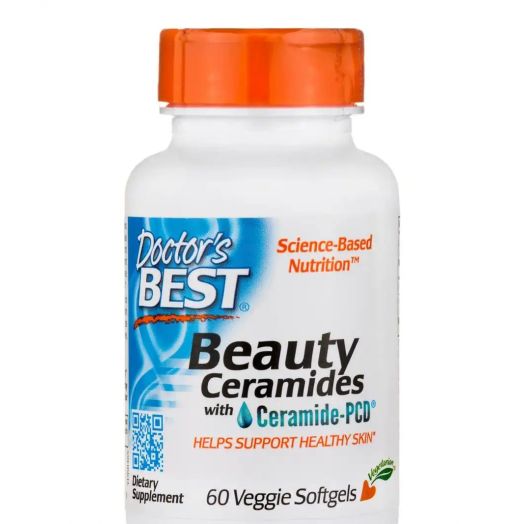 Doctor's Best Beauty Ceramides with Ceramide-PCD - 60 Veggie Softgels