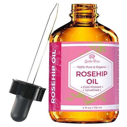 Rosehip Seed Oil by Leven Rose, 100% Pure Organic Unrefined Cold Pressed Anti Aging Rose Hip Moisturizer for Hair Skin & Nails, 4 Fl. oz…