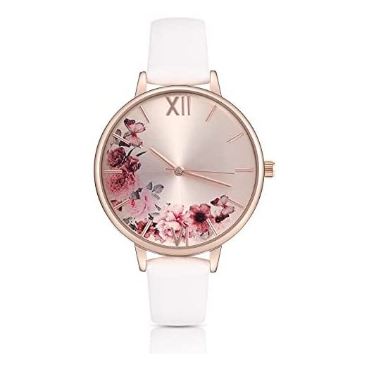 KIMOMT Women's Watches Leather Band Luxury Quartz Watches Waterproof Fashion Creative Wristwatch for Women Girls Ladies