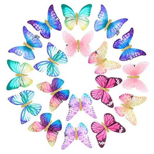 18 Pieces Butterfly Hair Clips Glitter Barrettes Butterfly Snap Hair Clips for Teens Women Hair Accessories (Colorful Styles)